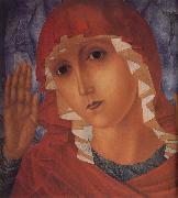 Kuzma Petrov-Vodkin The Mother of God of Tenderness towards Evil Hearts oil painting artist